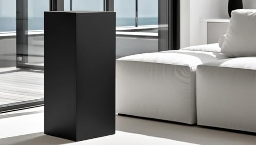 Wolkenstube Columna decorativa de color negro mate, 60 x 30 x 30 cm