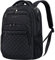 KROSER Zaino da viaggio per laptop, Trapuntato Nero, 17 Inch, Zaini Daypack