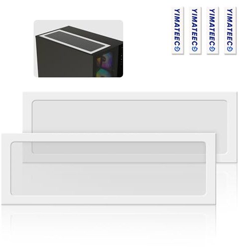 YIMATEECO PC-Dammfilter 360 mm, 2 st Magnetiskt Anti-Damm Nylonfläktfilter för Datorfläkt Datorfodral PC-kylfilter (Nyl, 120x360 mm, 2 st, vit)
