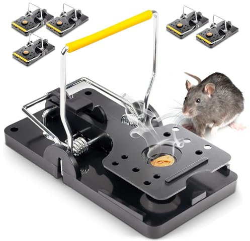 Mausefalle Mit Köder-6er Set，Rattenfallen Schlagfallen，Mäusefallen lebend，Supercat Mausefalle，lebendfalle Maus，Rattengift Extra stark，Hochwertiges Kunststoffmaterial, Wiederverwendbar.