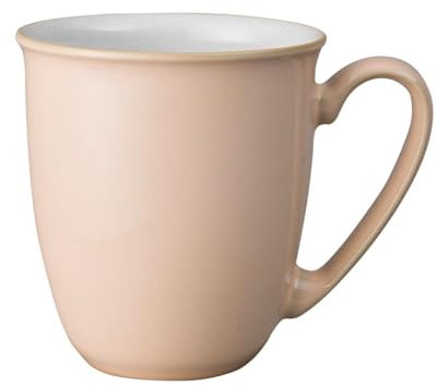 Denby Stoneware Elements Shell Peach Coffee Beaker Mug