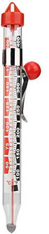 Luqeeg Haute Précision Food Candy Jam Thermomètre, Testeur de Température Outil de Test avec ℉/℃ Double Affichage, Clip Suspendu en Acier Inoxydable pour la Confiture de Liquide (JL-G902)
