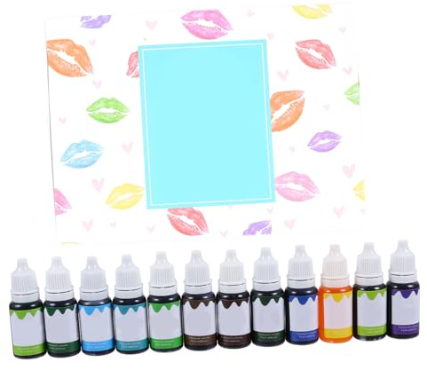 OATIPHO 12 Stück Pflanzen Lipgloss Pigmente Flüssig Hochpigmentiert für Selbstgemacht Lipgloss Kosmetikfarben Reinigungslippenpflege