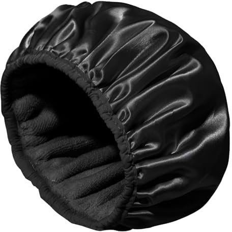 Duschhaube für Langes Haar Duschhaube für Damen Badehaube Damen für Reise und Tägliche Pflege (Schwarz)