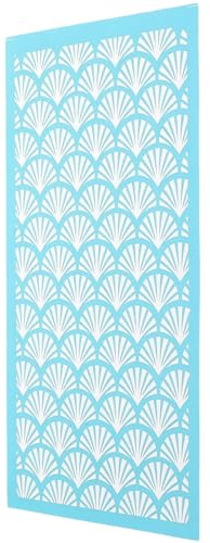 BESTonZON Pochoir Sérigraphique en Polyester Réutilisable pour Pâte Polymère Modèle à Motifs Ventilateur Outil de Bricolage en Argile Pochoirs Lavables pour Décoration Bijou Format