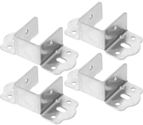 Kichvoe 4pcs U-Shaped Bed Frame Brackets 35mm Stainless Steel Bed Support Slats Center Beam Hardware Stability and Heavy-Duty Accessories