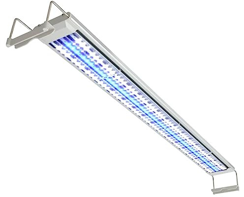 Teenpull akvariebelysning LED 100–110 cm aluminiumlegering med 153 lysdioder, IP67 vattentät, dimbar dagsljussimulator, justerbar fästlampa för sötvatten och havsvatten växtljus