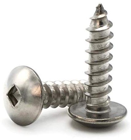 Square Drive Truss Head Sheet Metal Screws 18-8 Stainless Steel #6 x 1/2 Qty 100