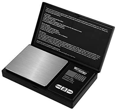 electromax Premium Digital Scales 0.01g - 200g, Digital Weighing Scales, Pocket Scales for Gold, Jewellery, Food, Coffee, Herbs, Powder with Back-lit LCD DisplayBatteries Included