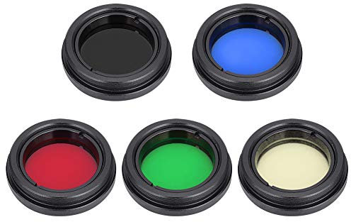 25 Zoll/31.1.7 mm Teleskopfilter-Set,Vollfarb-Linsenfilter-Set, Teleskop-Okular-Linsen-Farbfilter für Mond, Jupiter, Mars, Saturn, Sternhaufen, Nebel, Deep Sky, Sonne