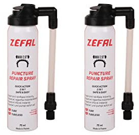 ZEFAL Repair Spray Double Pack – 2 x 75 ml | Instant Inflation Bicycle Tyre Puncture Quick Repair Spray – Presta and Schrader