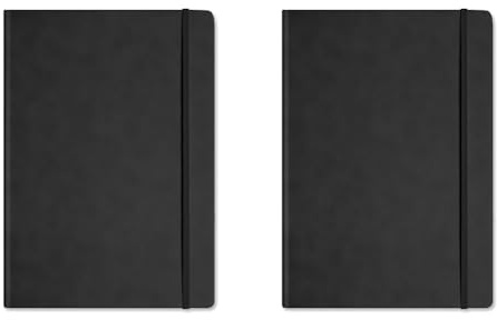 Silvine A4 Executive Hardback Notebook/Journal Black. 160 Dotted Pages of 90gsm Premium Ivory Paper (Pack of 2)