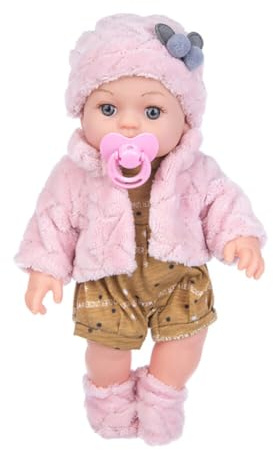 Surakey Poupée Nouveau-né au Corps Souple de 12 Pouces, Poupée Bébé Réalistes avec tétine et vêtements, Bébé Réaliste Poupée Interactif Jouet pour Enfants Cadeau d'anniversaire Noël, Type 3