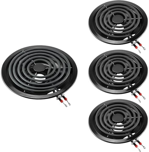 Burner Drip Pan Bowls 318067041(6)318067051(8)+Electric Stove Burner Replacement MP15YA(6) MP21YA(8) Compatible for Frigi-daire Ken-more Range Stove by MIFLUS,Replace 5304430149 5304430150