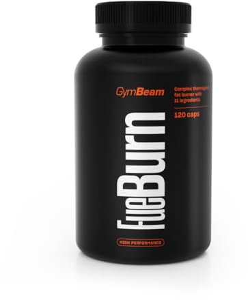 GymBeam FueBurn Bruciagrassi Termogenico Premium con Estratto di Tè Verde, Caffeina e Sinefrina - Integratore Dimagrante per Metabolismo e Energia, 60 Capsule