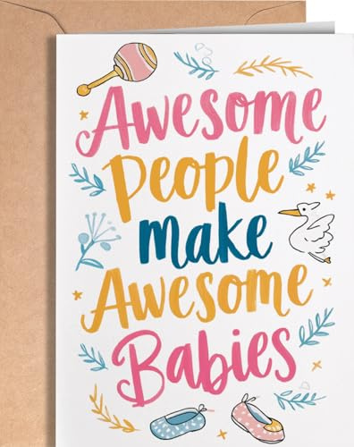 Greeting Cards for Everyone Tarjeta para nacimiento de bebe - Tarjeta para baby shower - Postal de nacimiento de bebé recién nacido - Tarjeta para niño o niña recién nacido - NUM 218