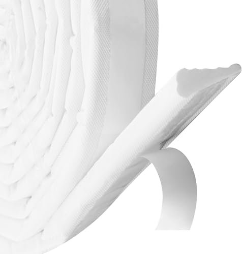 118 3m Draft Excluder Strip for Doors and Windows, Wedge Weather Seal Strip Self Adhesive Draught Excluder Tape White Insulation Foam Tapes Waterproof Door Soundproofing Gap Blocker