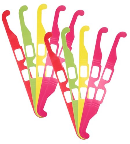 Yardwe 3D-diffraktionsbrillen Aus Pappe 20 Stück Regenbogen Effekte Leuchtfunktion Für Musikpartys Und Lichtshows Leicht Und Komfortabel