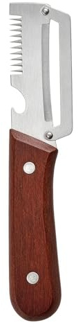 Pelapatate in acciaio inossidabile,Acciaio Inossidabile Con Manico In Legno | Pelafrutta Con Apribottiglie,Per Cetriolo, Zucchine, Melanzane, Pere, Casa, Picnic E Ristorante