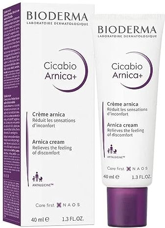 BIODERMA Cicabio Arnica+ Crème pour peau irritée et abîmée - Le soin SOS qui résorbe et décongestionne, idéal contre les chocs, bosses et écorchures - Pour toute la famille - Tube 40 ml