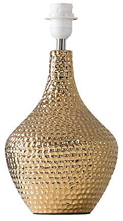 MiniSun | Modern Metallic Gold Indent Textured Ceramic Table Lamp Base | Table Lamps, Home Décor & Improvement Essential