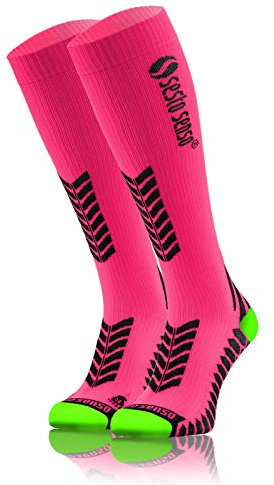 sesto senso Chaussettes de Contention Femme Homme Bas de Compression pour Le Sport Course