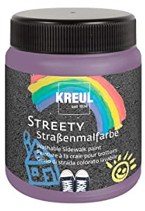 KREUL 43106 - Streety street color en globo morado 200 ml, tiza líquida lavable para pintar con brocha o rodillo, tiza líquida para la calle, vegana