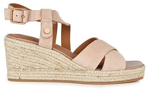 Geox D Panarea, Sandali espadrillas Donna, Beige (Nude), 40 EU