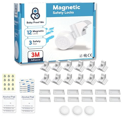 Baby Proof Me Baby Proofing Magnetic Child Safety Cabinet Locks, 12-Pack