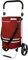DIVID® Einkaufstrolley mit integrierter Sackkarre, 56LFassungsvermögen bis zu 50Kg belastbar,Klappbar,Umhängetasche und Kühlfach, Faltbarer Einkaufswagen (Rot)