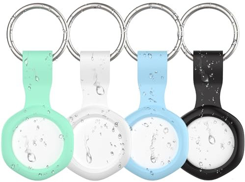 CHZHVAN Schlüsselfinder Air Tracker Tag Mit wasserdichtem Gehäuse,Kompatibel mit Apple Wo ist? APP (iOS nur),Bluetooth Key Finder für Schlüssel,Geldbeutel,Taschen, Koffer,Austauschbarer Akku,4 Pack