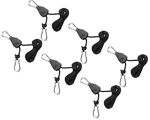 Toddmomy 6pièces Crochets Et Cordes Robustes Réglables Pour Suspension Lampe De Culture Plantes Accessoire Jardinage Pour Hauteur Ajustable