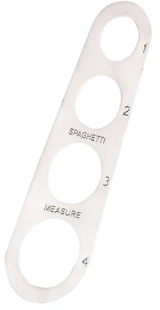 Housoutil Outil de Mesure pour Pâtes en Acier Inoxydable 4 Trous Règle Cuisine pour Spaghettis Dosage Précis des Portions Ustensile de Cuisson Métallique Accessoire Pratique Cuisine et