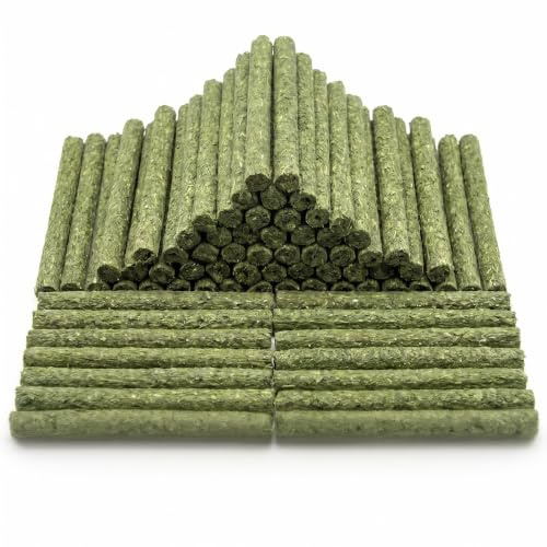 30Pcs Rabbit Chew Toys, 100% Pure Timothy Hay Chew Sticks for Breakers and Rabbit Treats, Small Rodents Chew Sticks for Chinchilla Guinea Pigs