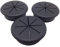 ANZESER Lot de 3 passe-câbles flexibles en plastique noir Ø 60 mm