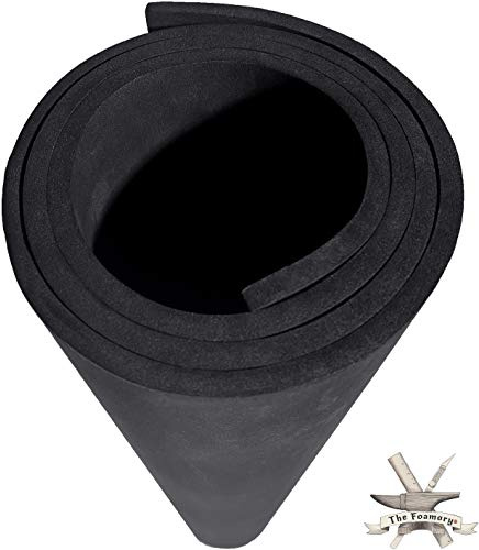 The Foamory - Planchas extragrandes de espuma EVA para cosplay, 89 x 150 cm, 8 mm de grosor (1 mm a 10 mm), espuma de densidad ultraalta de 85 kg/m2 para manualidades, negro o blanco
