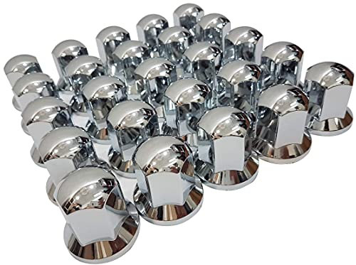 24/7 Auto 25 x 32 mm cromo plastica dado ruota bullone copre camion rimorchio camion