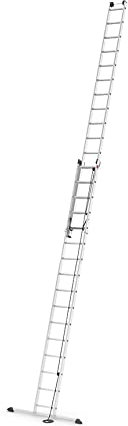 Echelle coulissante à Corde 2 Plans 2x16 échelons 7,9m/8,7m en Aluminium Hailo ProfiStep Duo