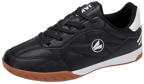 JAKO Fußball Schuhe Unisex Training Sport Fussballschuhe NonMarking Hallenschuhe Sportschuhe J-SI Signature in Weiß/Schwarz in Größe 41