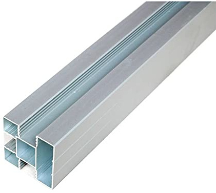 Universal WPC Pfosten (Alu) für Sichtschutz/Steckzaun, 68 x 68 mm, silber eloxiert (Länge: 1,95 m)
