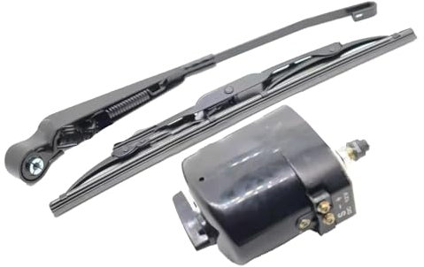 ANBOO Scheibenwischermotor 12V Universal Windschutzscheibe mit Arm und Blatt für Traktor, Wohnmobil, Fischerboot | 01287358,7731000001,0390506510 | Kompatibel Willys-Jeep