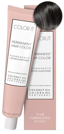 COLOR.IT by BM - Permanente Haarfarbe in Salonqualität, 100ml (4.18 Mittelbraun Asch-Matt, 1er Pack)