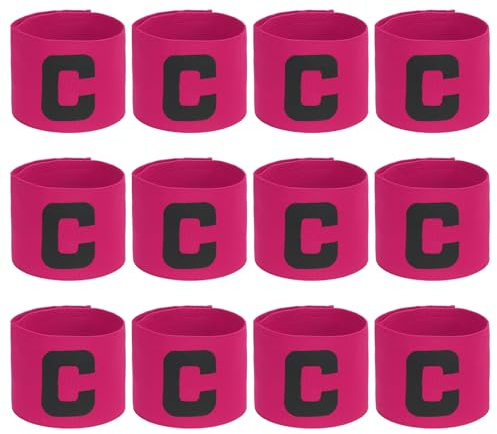 PATIKIL Fascia Capitano Calcio, 12Pz Fascia Braccio Capitano Calcio Fascia Braccio C Elastica per Capitano Sportivo Fascia Capitano per Gioventù Squadra Calcio Allenamento Pesca