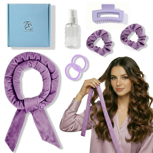 PURESSENSE Beauty Bigoudis de nuit pour boucles sans chaleur – Heatless Curls Band – Kit de nouilles pour cheveux Overnight Curls & Blowout Hair sans chaleur – Ruban à boucler pour grandes boucles