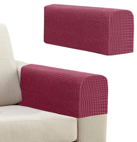 Niuoppy 2 fundas protectoras para sillón, fundas antideslizantes para reposabrazos de sofá, fundas gruesas para reposabrazos de sofá, funda para reposabrazos de silla, protector de sofá reclinable
