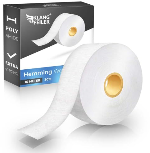 Klangfeiler® Hemming Tape - 3CM Extra Wide - 16M - Iron-On Hem Tape