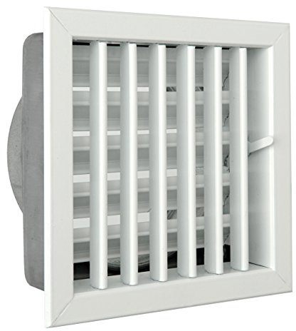 La Ventilazione GCSIB1818120 Griglia Incasso per Camini, Alluminio Verniciato Bianco, 180 x 180 mm