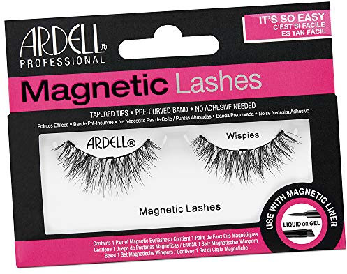 Ardell Magnetic Liner & Lash Wispies - False Eyelash - Nero - Resistente all'acqua e durevole - Magnetico - Syntetico - Coppia