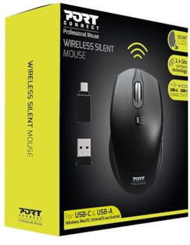 Port Designs Mouse Wireless Silent Mouse Black