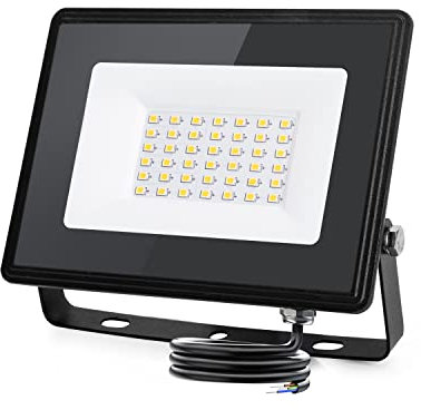 Aigostar LED Strahler außen 30W Naturweiß 4000K 2450 Lumen Scheinwerfer IP65 Wasserdicht Außenstrahler für Hell Garten Garage Sportplatz Hof Fluter